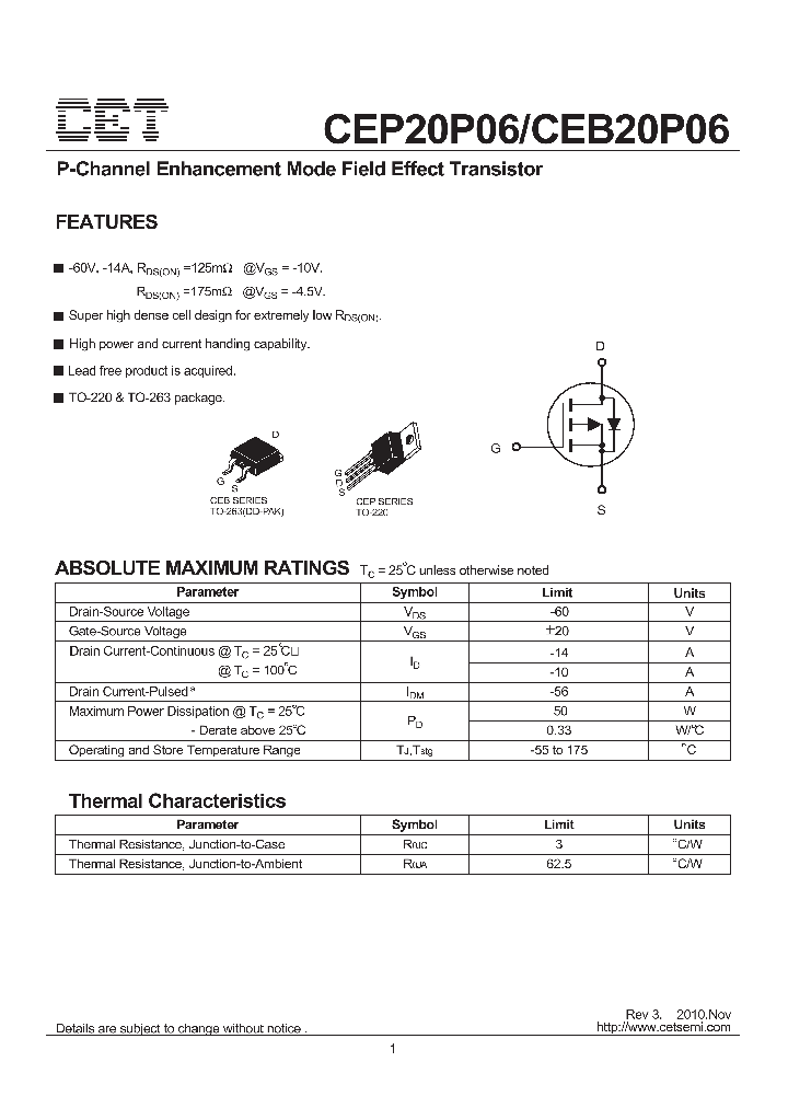 CEP20P0610_5069301.PDF Datasheet