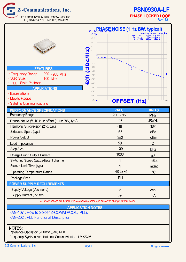 PSN0930A-LF_5210.PDF Datasheet