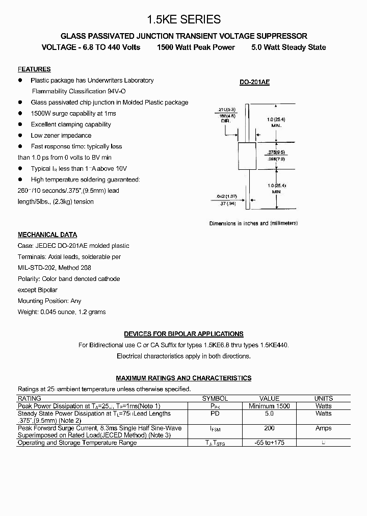 15KE350_30030.PDF Datasheet