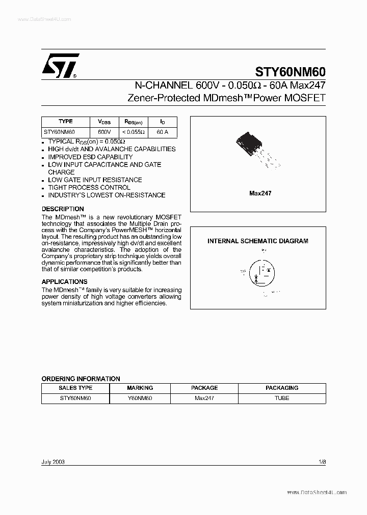 60NM60_38626.PDF Datasheet