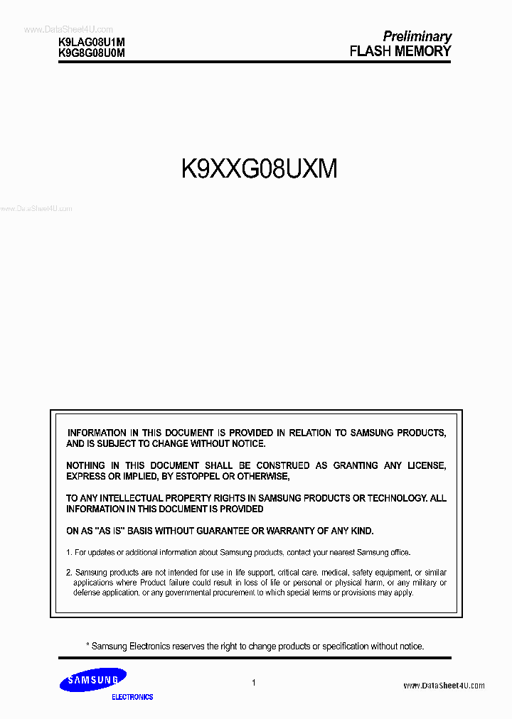 K9GAG08U0M_38926.PDF Datasheet