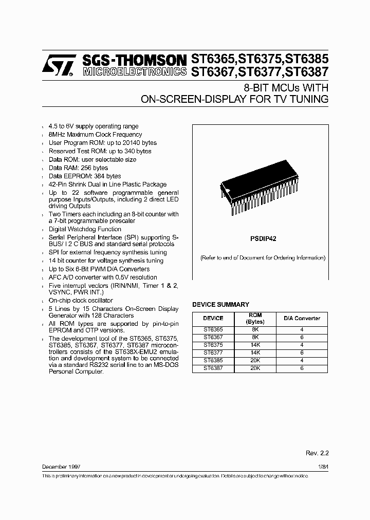 ST6365_39509.PDF Datasheet