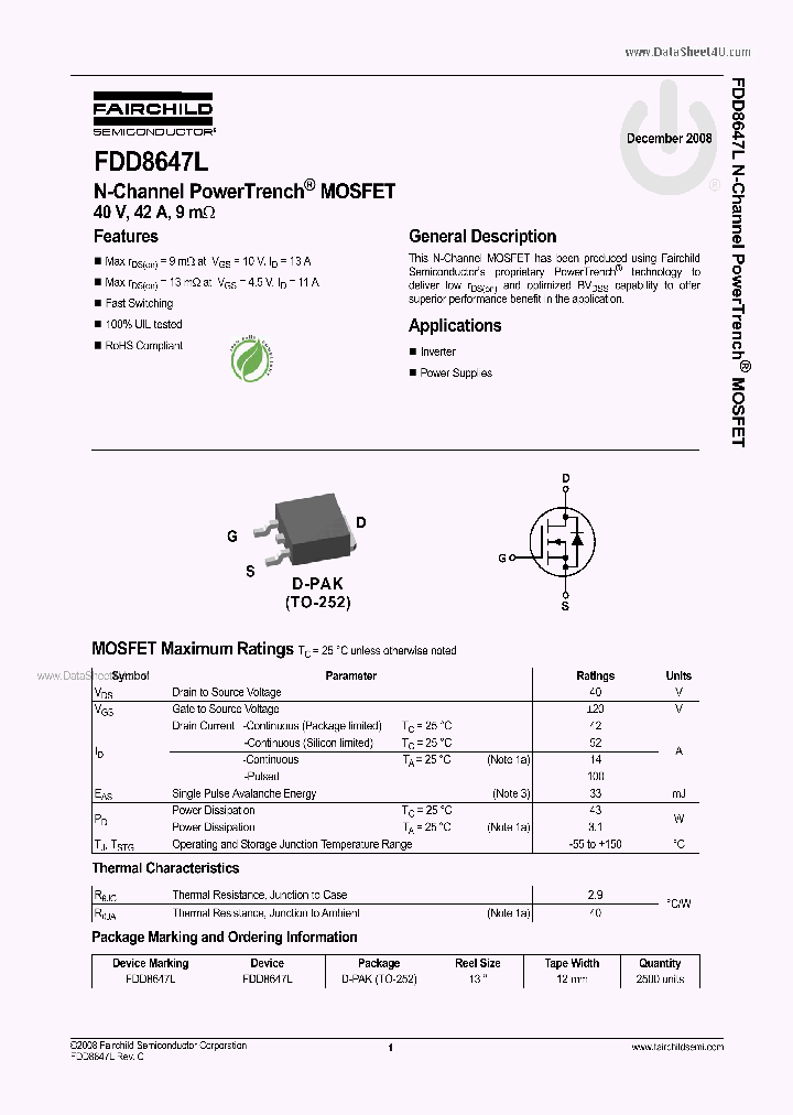 FDD8647L_40475.PDF Datasheet