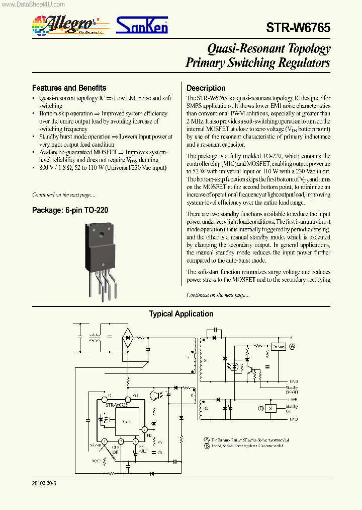 STRW6765_40624.PDF Datasheet