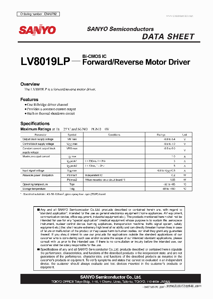 LV8019LP_41313.PDF Datasheet