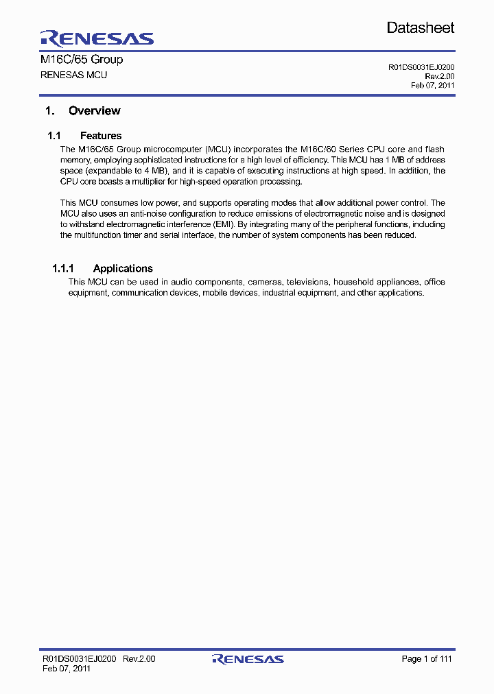 R5F3651NDFC_64659.PDF Datasheet