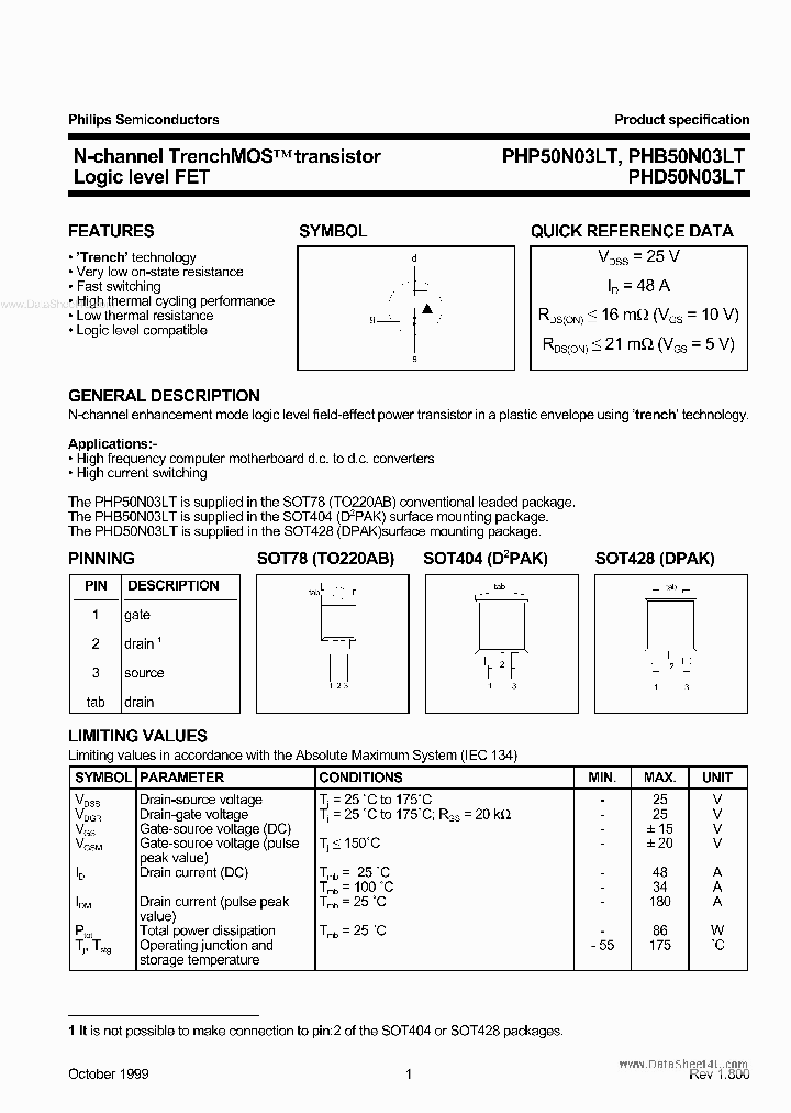 50N03LT_71171.PDF Datasheet