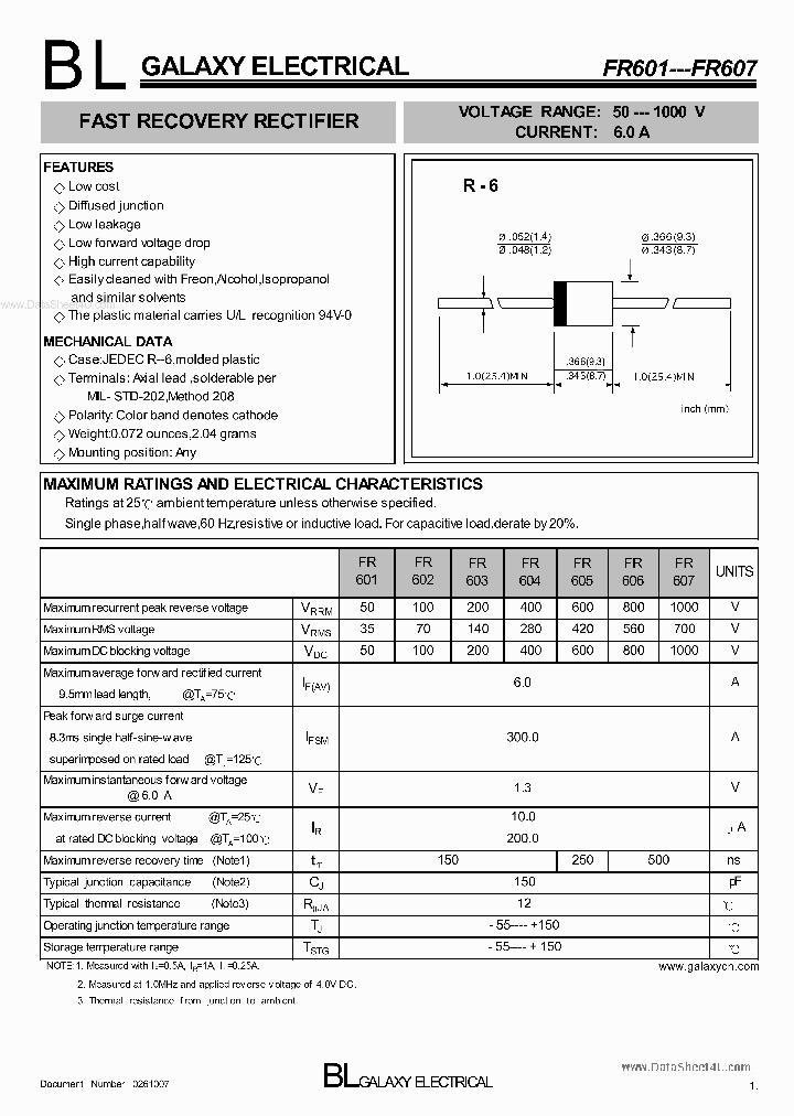 FR601_71709.PDF Datasheet