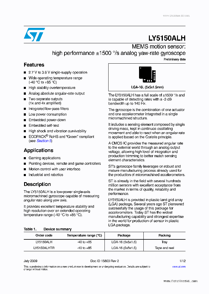 LY5150ALH_43827.PDF Datasheet