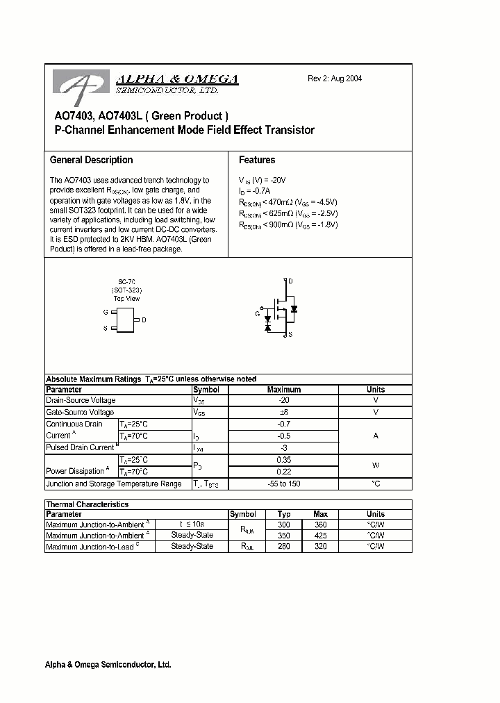 AO7403_74413.PDF Datasheet