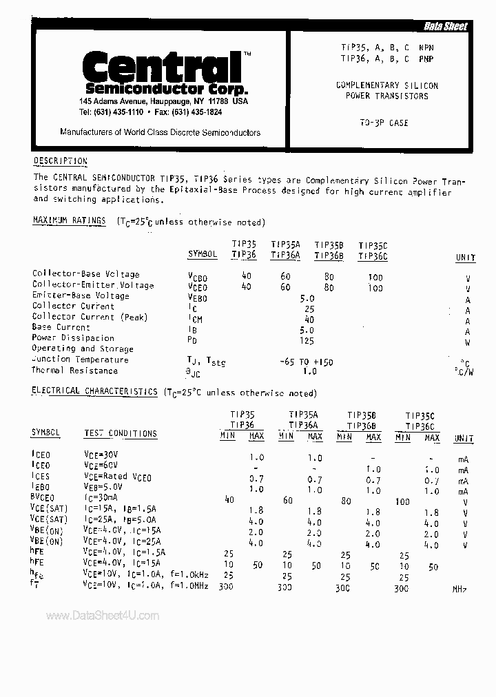 TIP36_44010.PDF Datasheet