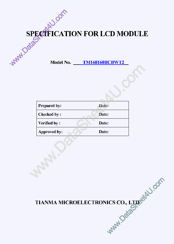 TM160160BCBWT2SPECS_82891.PDF Datasheet