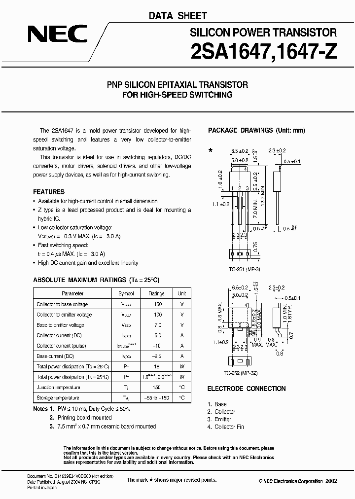 2SA1647-Z-T2_129850.PDF Datasheet