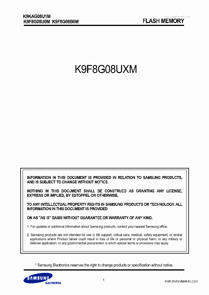 K9F8G08B0M_133448.PDF Datasheet