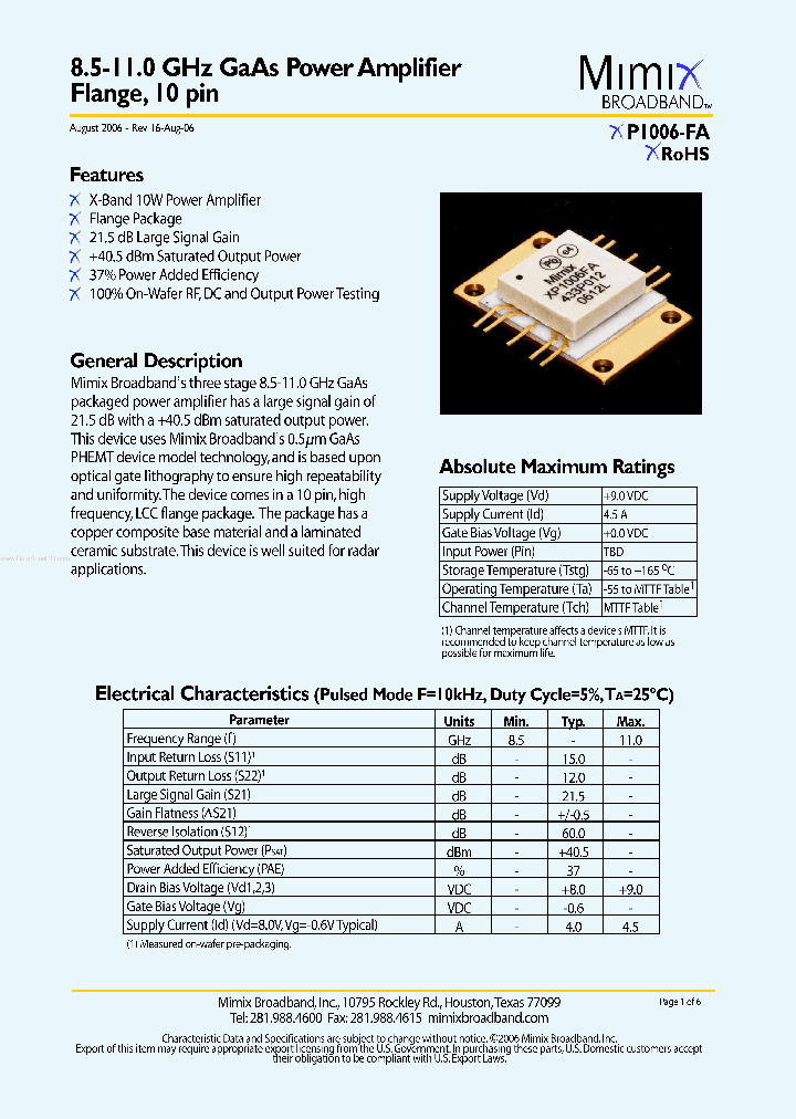 XP1006-FA_133724.PDF Datasheet