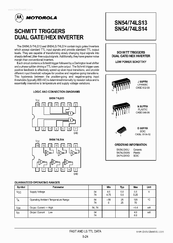 74LS13_134602.PDF Datasheet