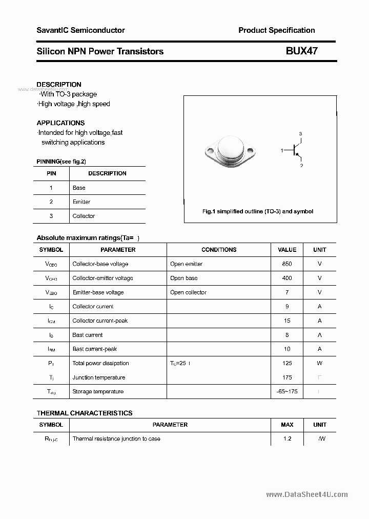 BUX47_134857.PDF Datasheet