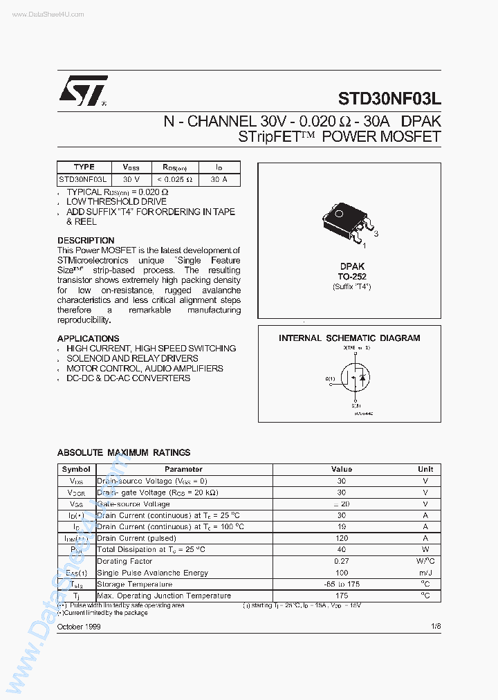 D30NF03L_145712.PDF Datasheet