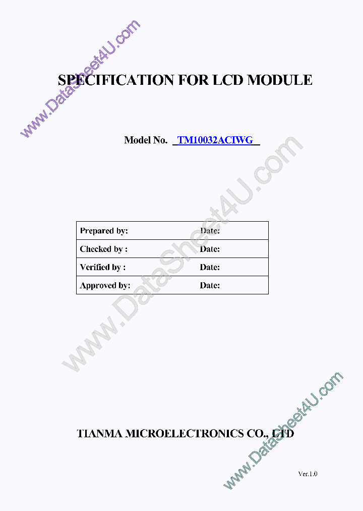 TM10032ACIWGSPEC_147911.PDF Datasheet