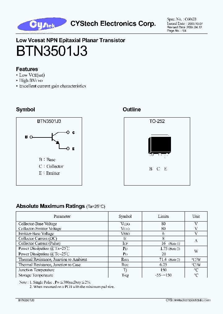 BTN3501J3_148796.PDF Datasheet
