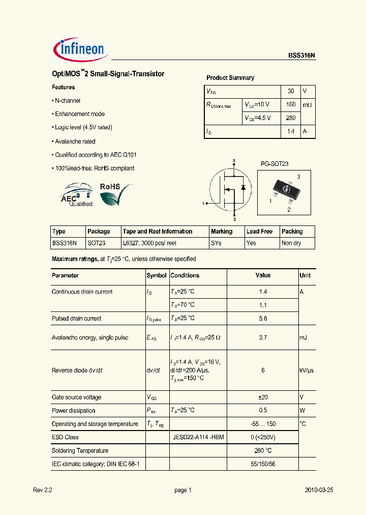 BSS316N_163006.PDF Datasheet