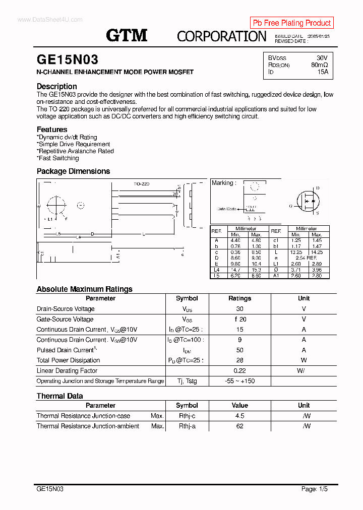 GE15N03_164735.PDF Datasheet