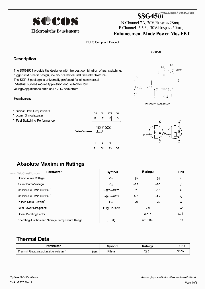 SSG4501_167950.PDF Datasheet