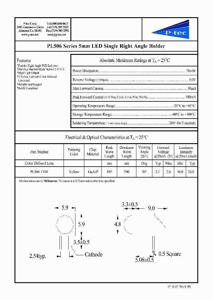 PL506-1Y01_221531.PDF Datasheet