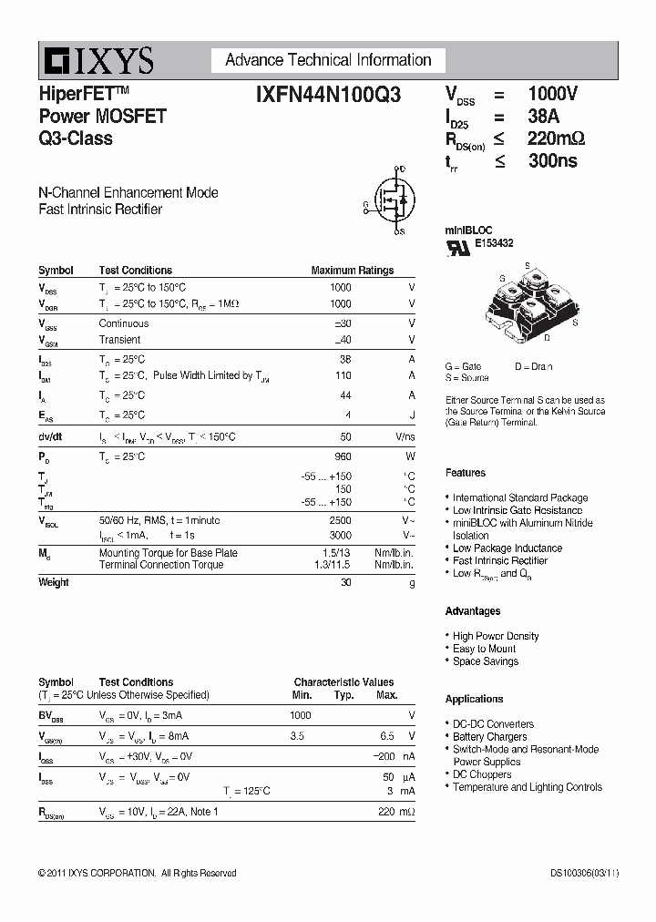 IXFN44N100Q3_223790.PDF Datasheet