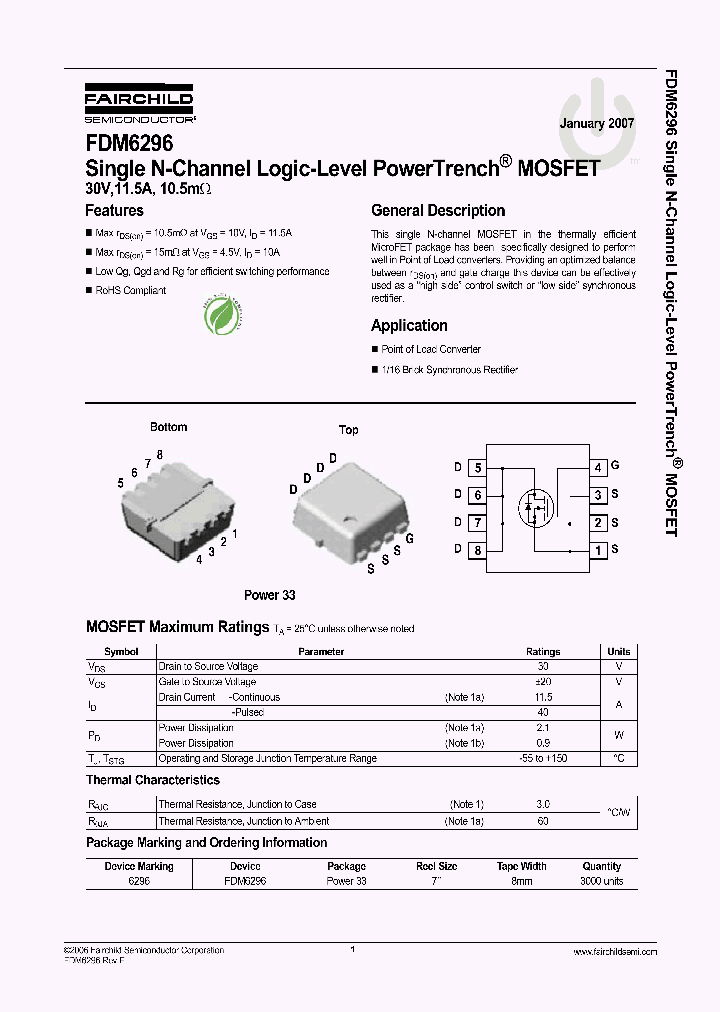 FDM6296_256240.PDF Datasheet