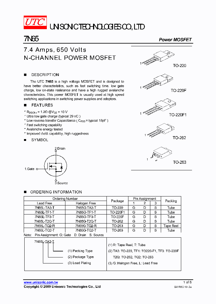 7N65L-TQ2-R_264807.PDF Datasheet