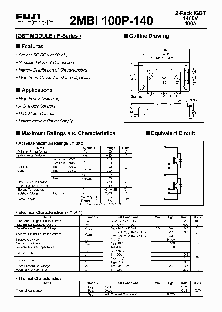 2MBI100P-140_287027.PDF Datasheet