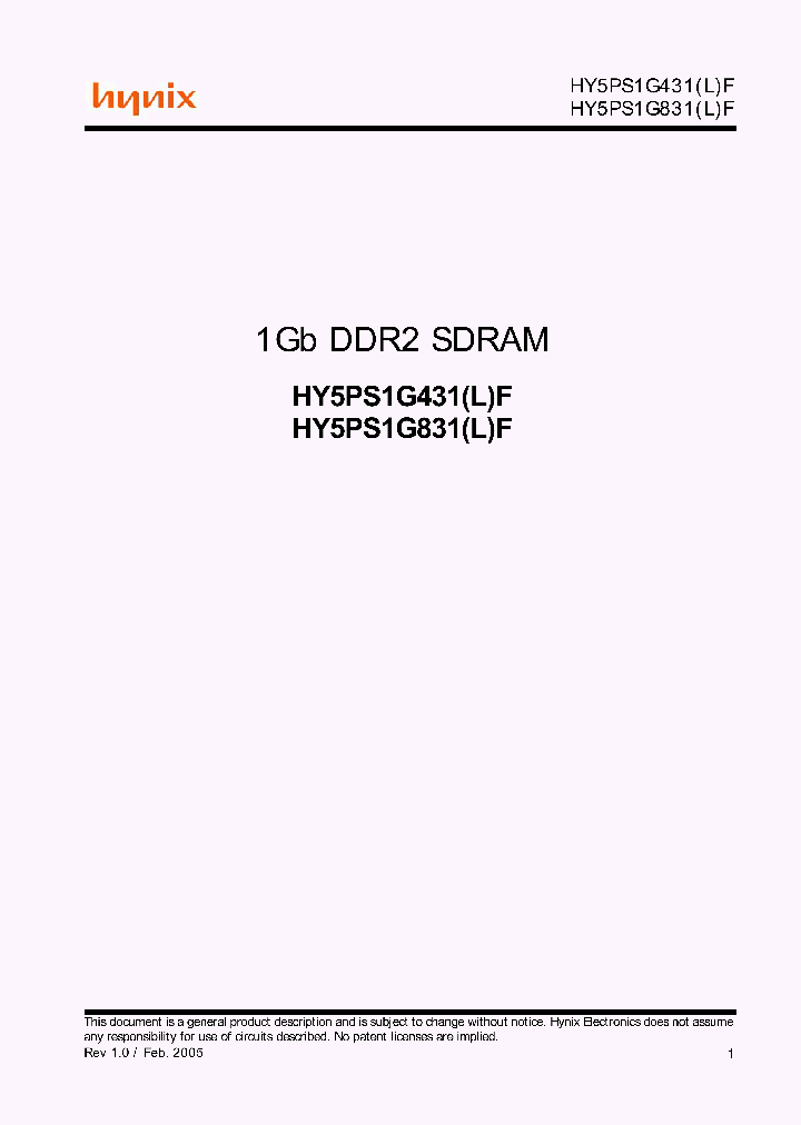 HY5PS1G431F-Y5_219946.PDF Datasheet