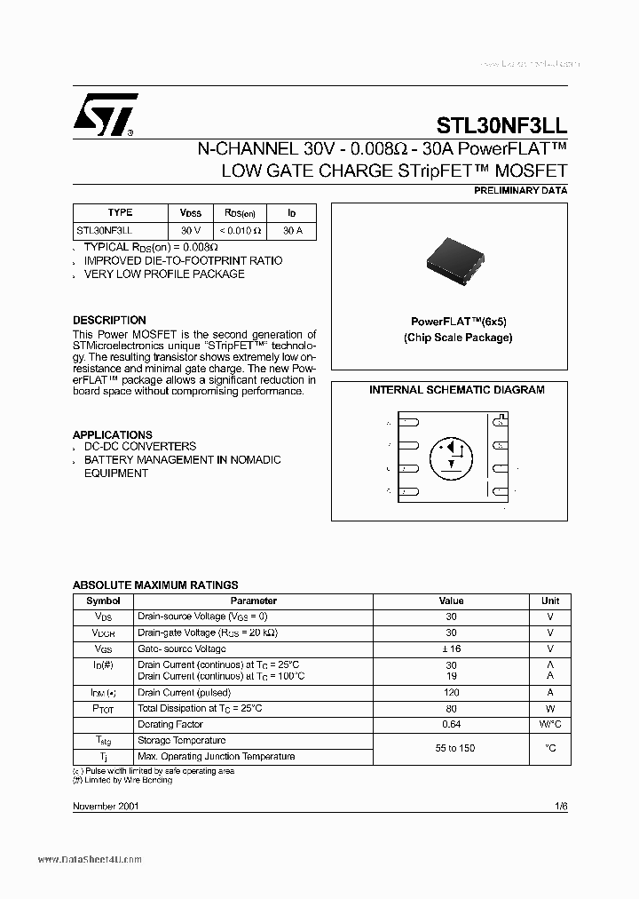STL30NF3LL_189088.PDF Datasheet