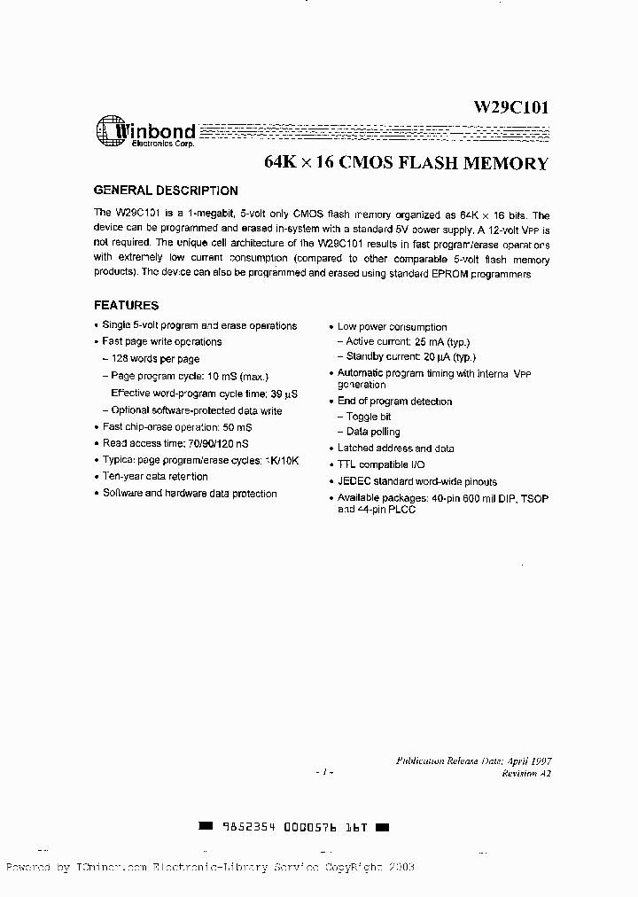 W29C101Q-12_330655.PDF Datasheet