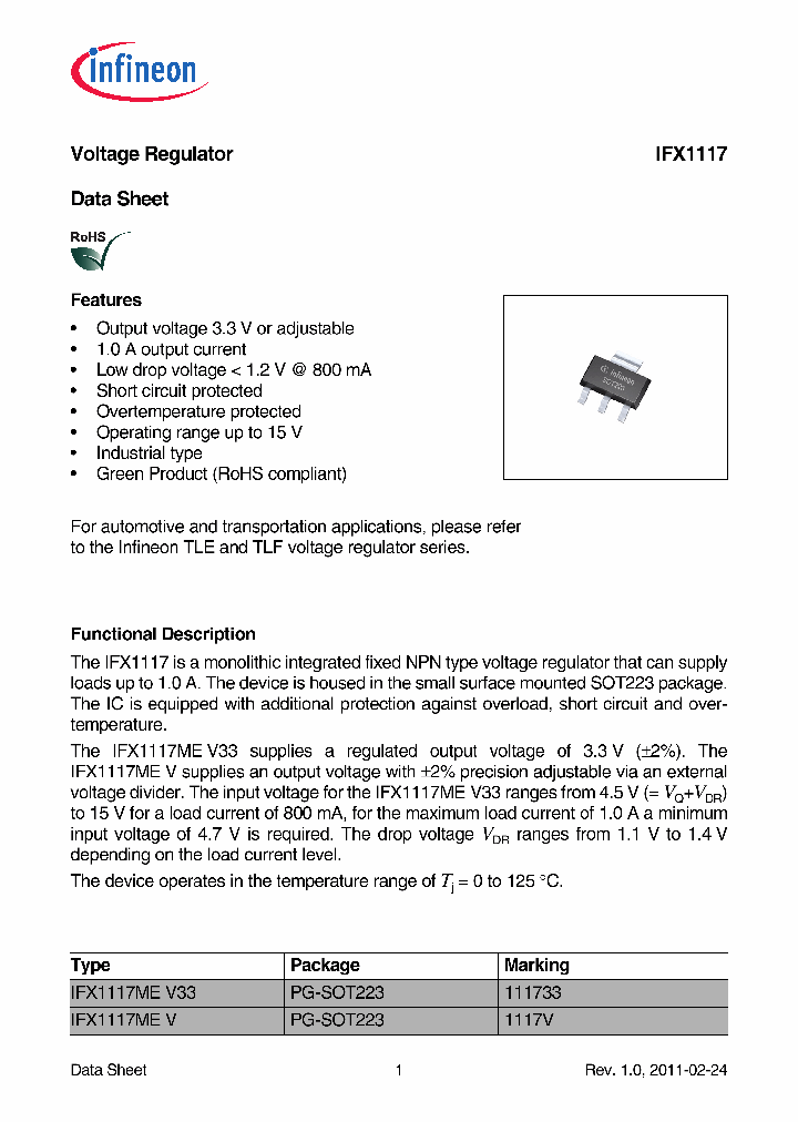 IFX1117MEV33_475164.PDF Datasheet