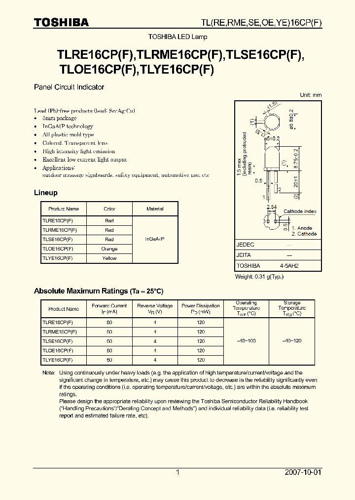 TLYE16CPF_509009.PDF Datasheet