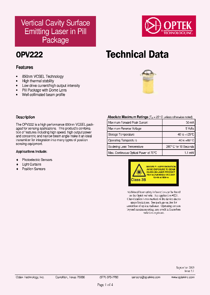 OPV222_337448.PDF Datasheet