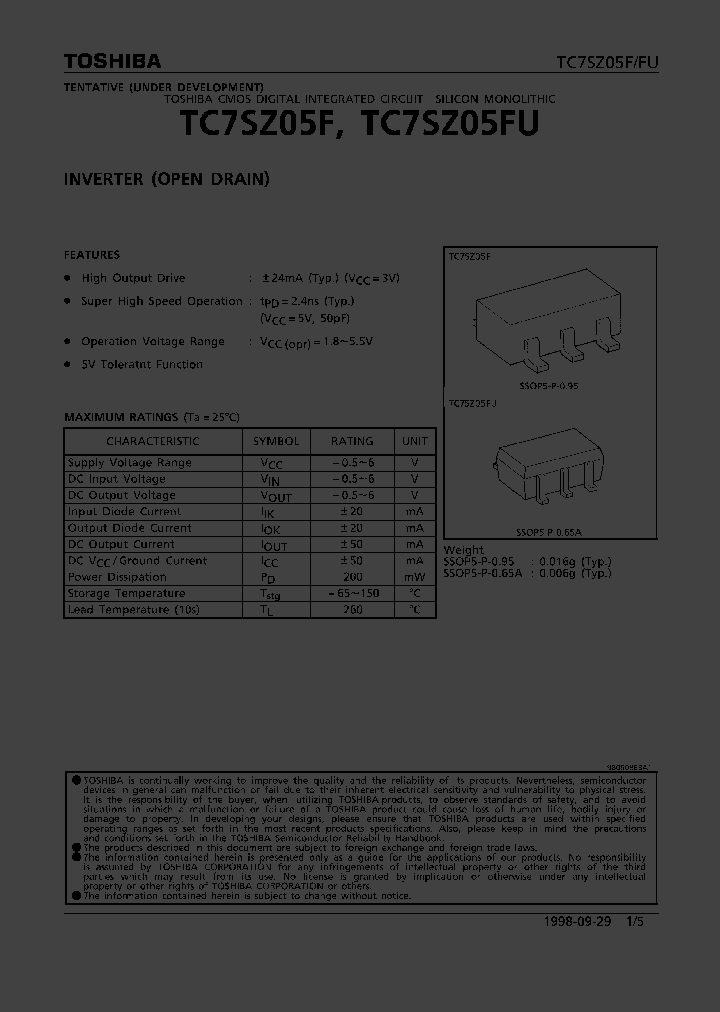 TC7SZ05F_252113.PDF Datasheet