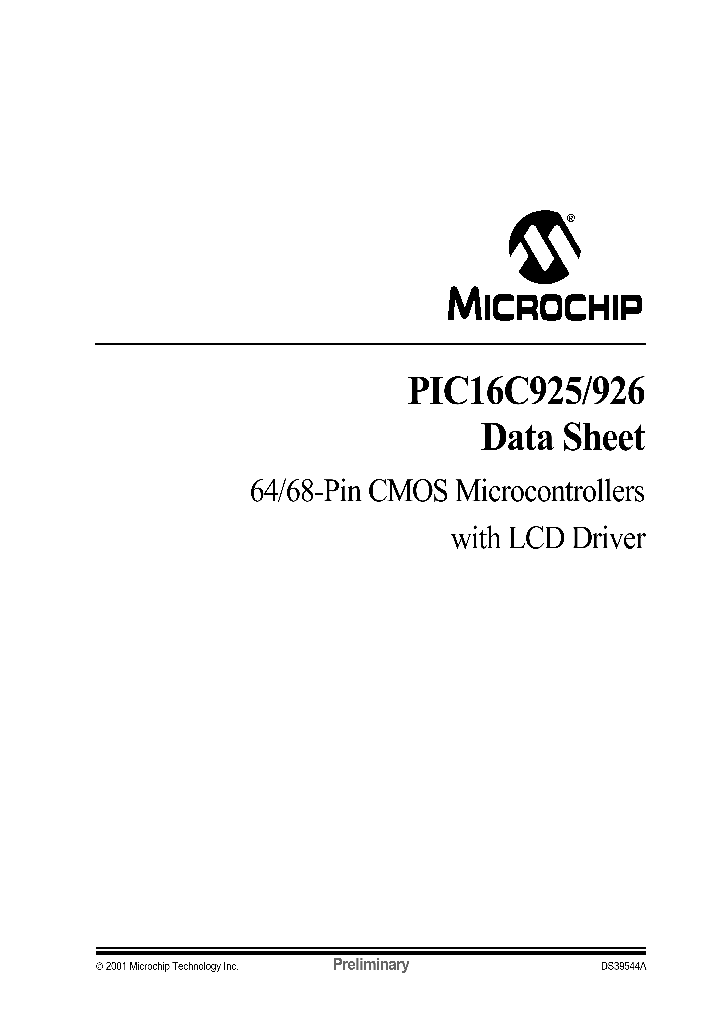 PIC16LC926PT_574631.PDF Datasheet