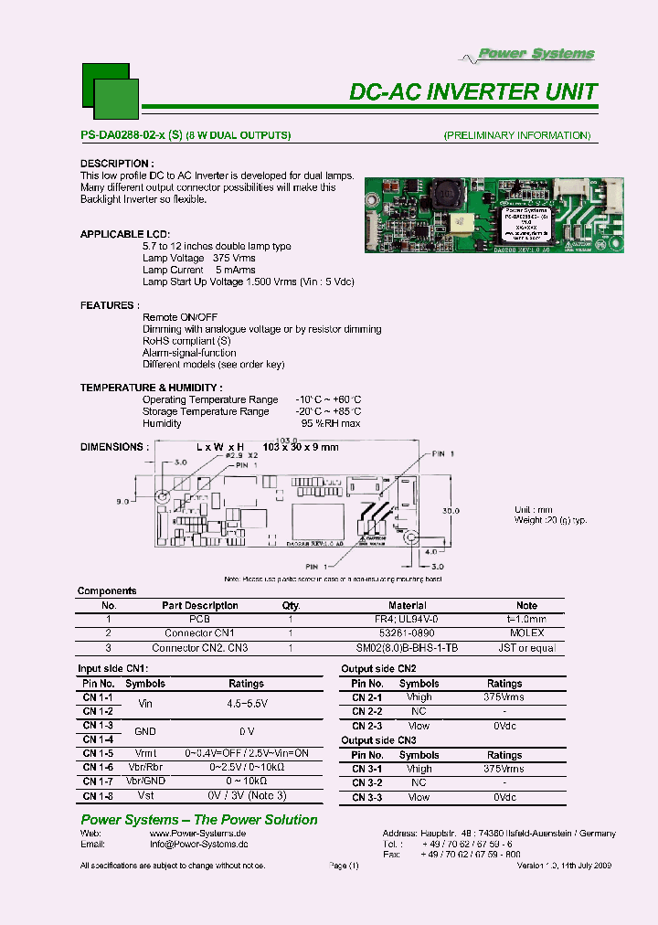 PS-DA0288-02-XS_601118.PDF Datasheet