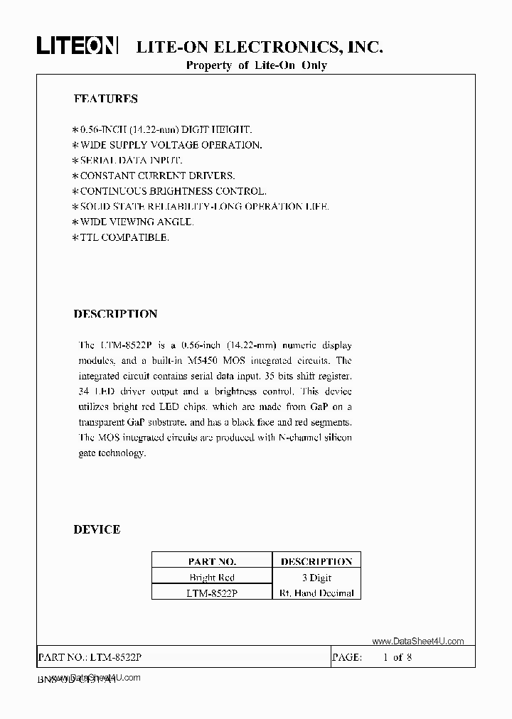 LTM-8522P_249539.PDF Datasheet