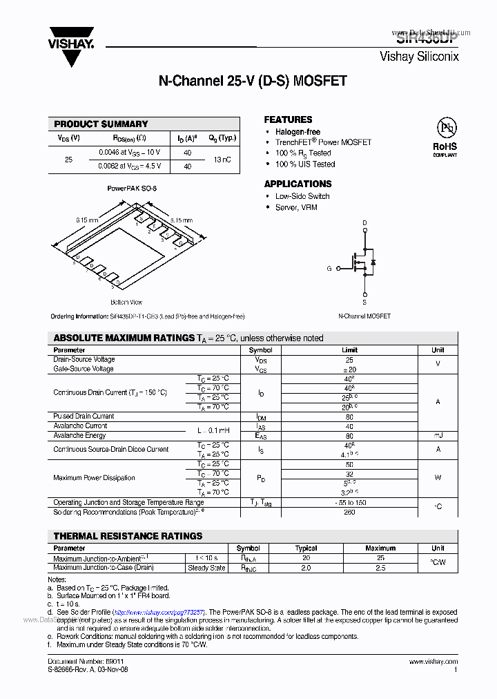 SIR436DP_251484.PDF Datasheet