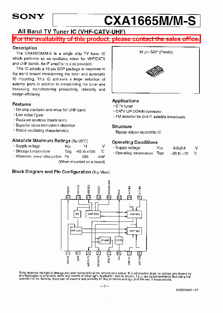 CXA1665MM-S_277351.PDF Datasheet