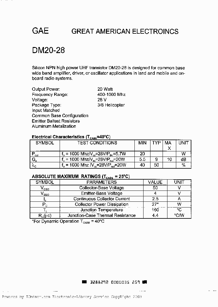 DM20-28_356898.PDF Datasheet