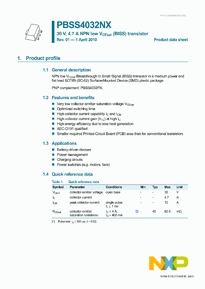 PBSS4032NX_267504.PDF Datasheet