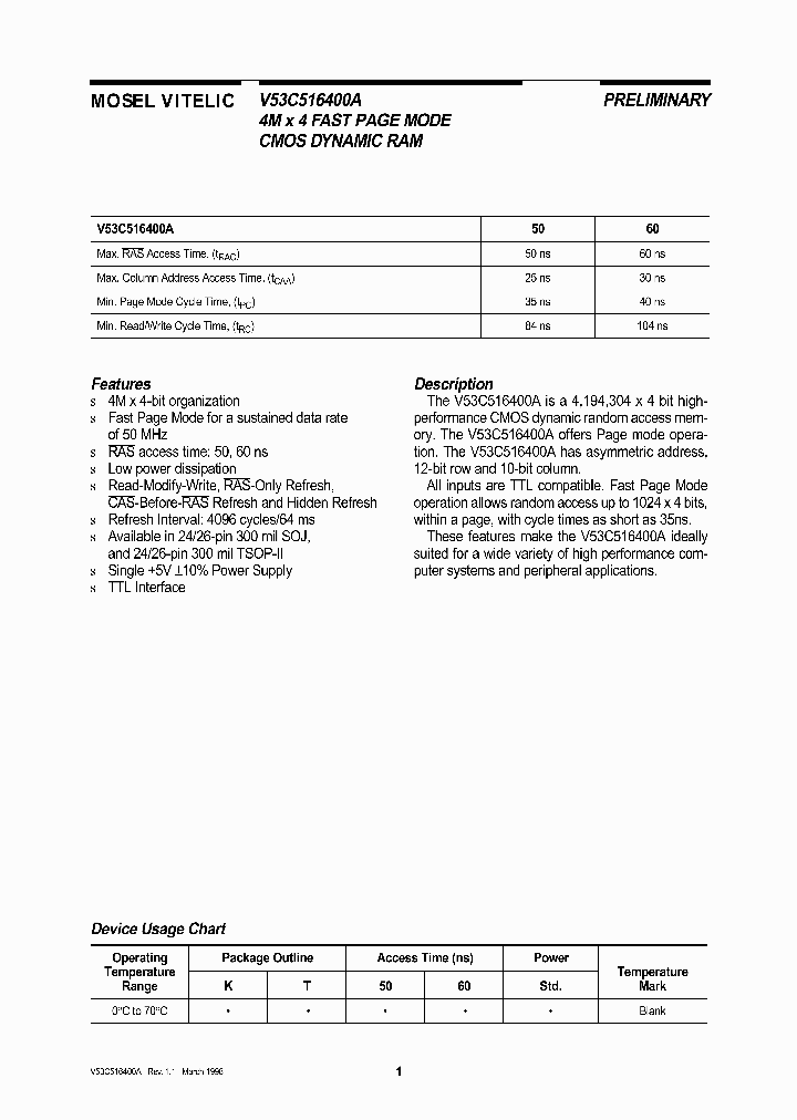 V53C516400A_373994.PDF Datasheet