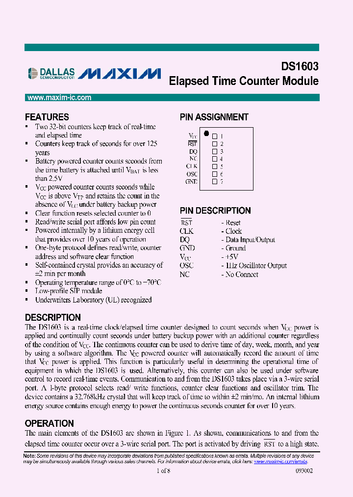 DS1603_315609.PDF Datasheet