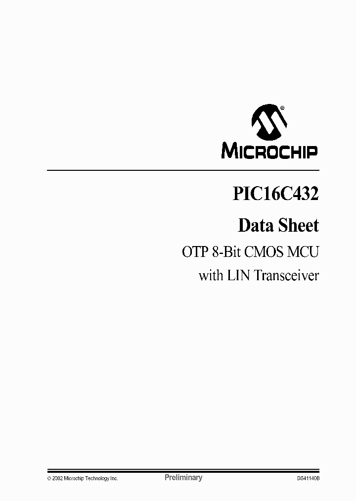 PIC16C432T-ESS_320901.PDF Datasheet