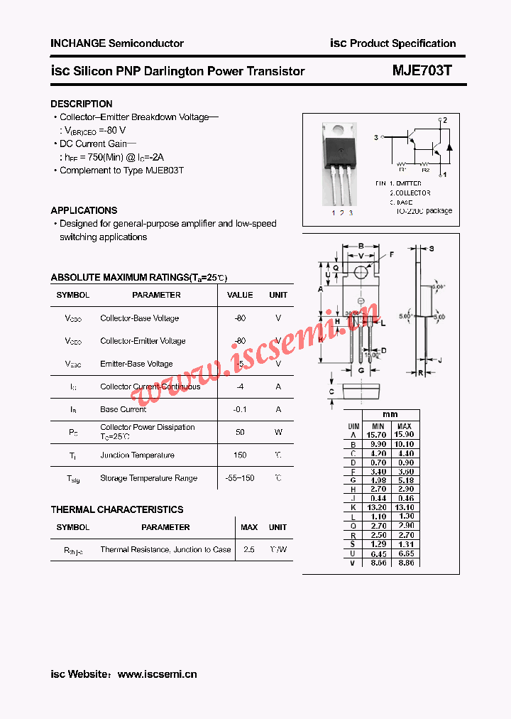 MJE703T_722483.PDF Datasheet